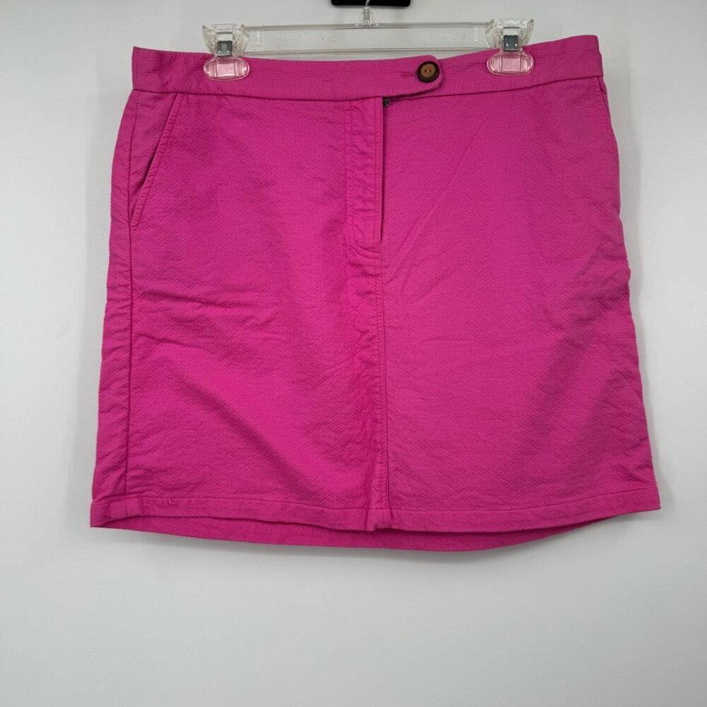 Anthropologie Vanessa Virginia Hot Pink Textured A-line Mini Skirt Preppy woman’